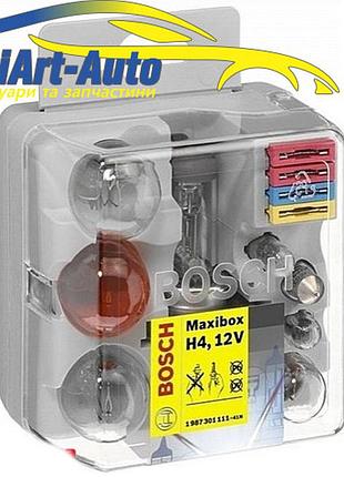 Набор запасных ламп bosch h4 maxibox 12v
