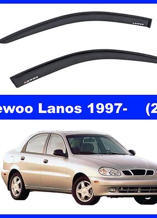 Дефлекторы окон daewoo lanos 1997 - (скотч) передние 2 шт av-tuning