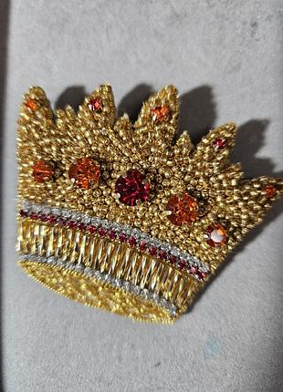 Брошь авторская корона
