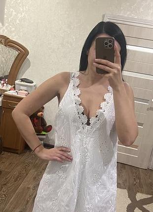 Летний белый сарафан прошва