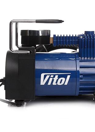 Компресор "vitol" k-50 150psi/15amp/40 л/прикурювач. автокомпресор. насос електричний