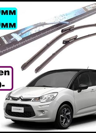 Щетки стеклоочистителя citroen c3 09-/renault laguna iii 07- ,кт 2 шт
