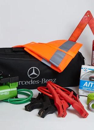 Набір автомобіліста універсальний mercedes-benz у багажник авто з 8 предметів