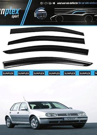 Вітровики / дефлектори вікон volkswagen golf iv хетчбек 1997-2004 (скотч) sunplex