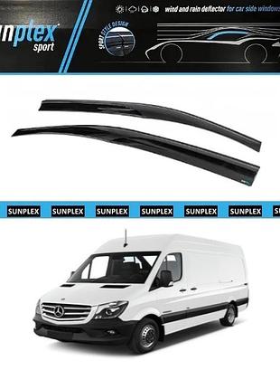 Ветровики / дефлекторы окон mercedes sprinter ii,iii 2006-2018, 2018-> (скотч) sunplex