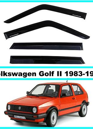 Дефлектори вікон volkswagen golf ii хетч 5d 1983-1992 (скотч) av-tuning