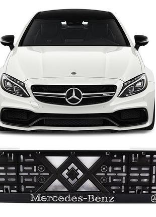 Рамка под номер, авторамка номерного знака хром. надпись "eurotermix" mercedes-benz