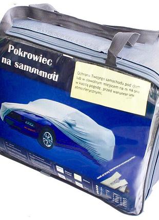 Автомобильный тент седан milex l 483х178х120 peva+pp cotton (серый, зеркало, замок)