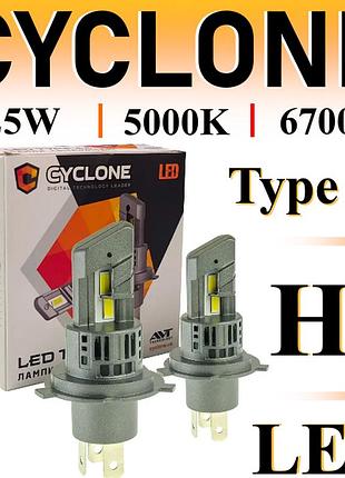 Led-лампи в фару авто h4 12 v 25 w 5000 k 6700l cyclone type 44