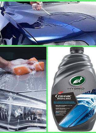 Керамический восковый шампунь для авто turtle wax hybrid solutions ceramic wash 1.42 л