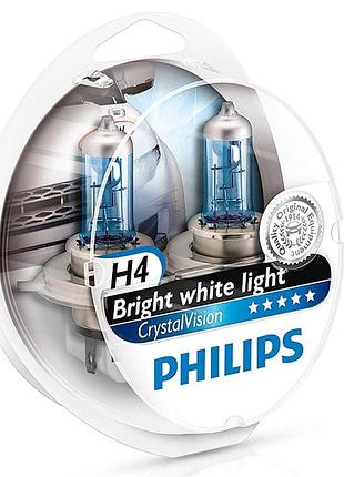 Лампа н4 12v 60/55 (43) philips cristal vision 4300k (2шт)