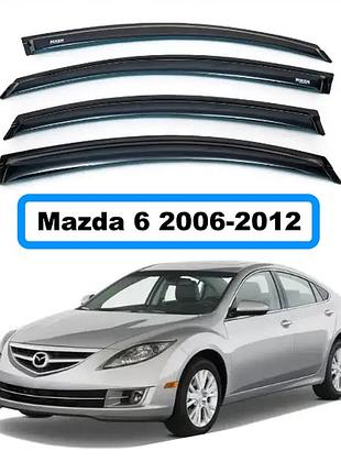 Дефлекторы окон mazda 6 2008-2012