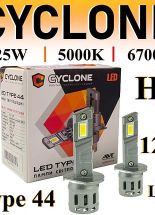 Led лампы в фару авто h1 12v 25w type 44 5000k 6700l cyclone