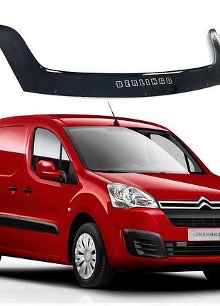 Дефлектор капота мухобойка на citroen berlingo 2008-2018 vip tuning