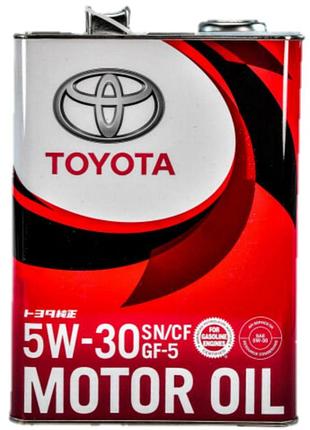 Синтетическое моторное масло toyota 5w30 motor oil japan (4л)