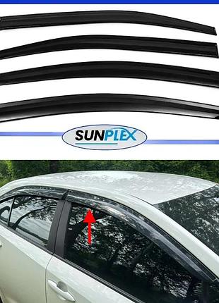 Дефлектори вікон, вітровики на toyota corolla google седан 2018 -> (скотч) sunplex