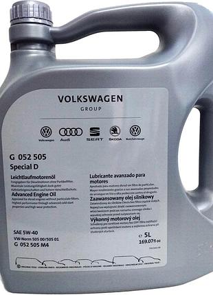 Синтетическое моторное масло vag 5w40 special diesel (5л) volkswagen