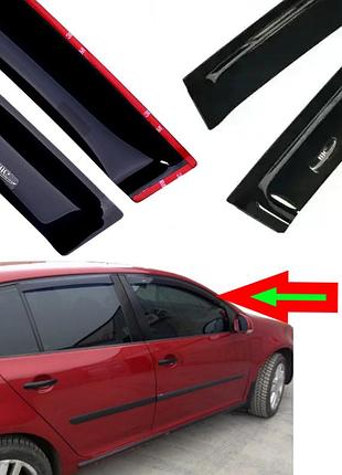 Дефлектори вікон, вітровики на volkswagen golf iv хетчбек 5d 1997-2004 (скотч) hic