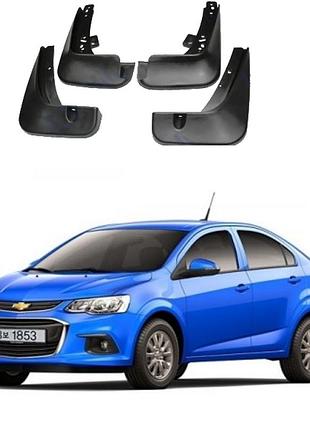Брызговики для авто комплект 4 шт chevrolet aveo sedan 2011- 2014 ( передние и задние) avtm
