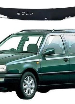 Дефлектор капота мухобойка на volkswagen golf iii хетч/унив 1991-1997 av-tuning