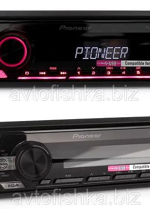 Автомагнитола в машину на базе android pioneer mvh-s120 ub красная подсветка. магнитофон для авто