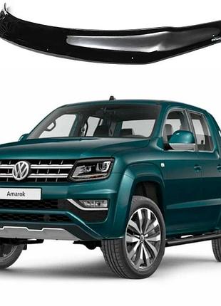 Дефлектор капота мухобойка на volkswagen amarok 2010-2023 (фольксваген амарок) eurocap