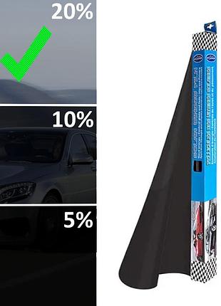 Тонировочная пленка для автомобиля autodnepr 0.5x3m black 20% пленка для тонировки стекол
