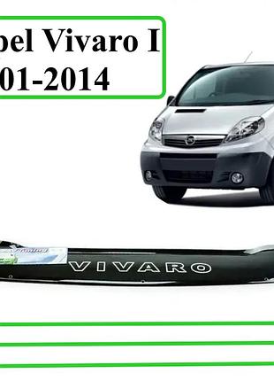 Дефлектор капота мухобойка на opel vivaro i 2001-2014 короткая, евро крепеж anv.