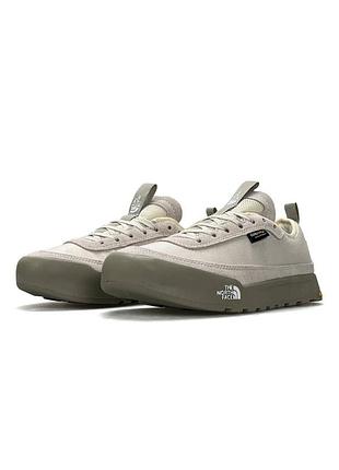 Кросівки чоловічі the north face clyffe trainers бежевий з хакі, cordura, натуральна замша, на весну-літо-осінь