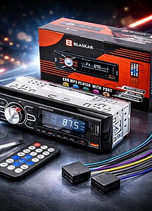 Автомагнитола blaskar rf-2224 fm/usb/microsd/aux/mp3/wma/bluetooth, мультиколор, с пультом
