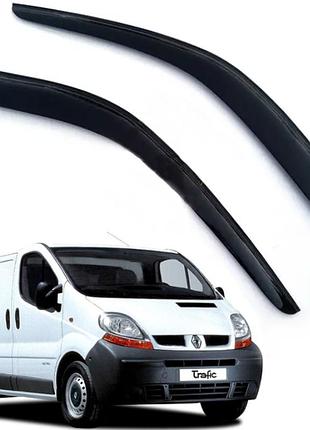 Дефлекторы окон, ветровики на renault trafic ii 2001-2014 (скотч) av-tuning