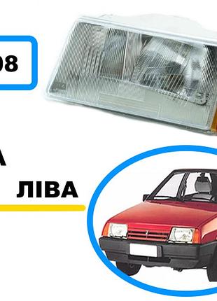 Фара 2108 левая (autolight) с желтым поворотником