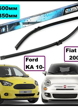 Щетки стеклоочистителя fiat 500 07-/ford ka 10- ,кт 2 шт
