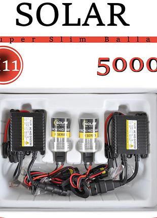 Комплект автомобильного ксенона h11 5000k "solar" (блок super slim ballast)