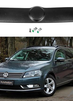 Зимняя заглушка на решетку радиатора volkswagen passat b7 2010-2014 (верх) матова