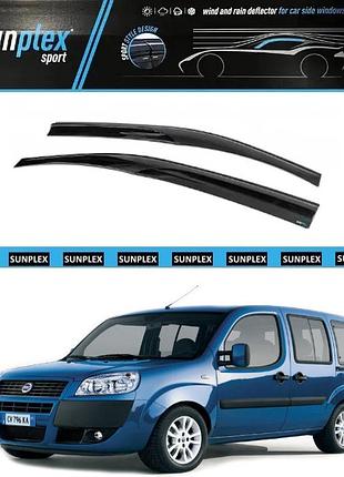 Вітровики / дефлектори вікон fiat doblo i 2000-2010 (скотч) sunplex