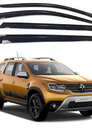 Дефлектори вікон, вітровики на renault duster 2018 -> (скотч) av-tuning