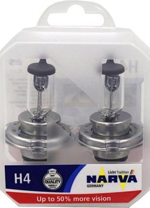 Лампи н4 12v 60/55 (43) narva range power +50% 2 шт