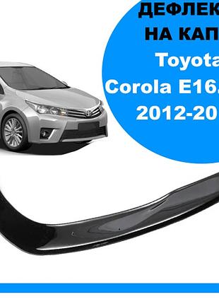 Дефлектор капота на toyota corolla e16, e17 2012-2018