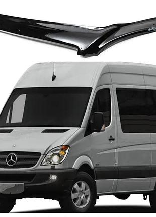 Дефлектор капота мухобойка на mercedes sprinter 2006-2018 (мерседес-бенц спринтер) eurocap