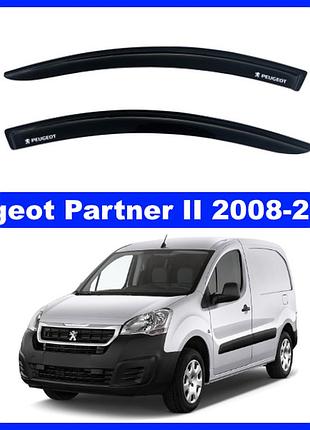 Дефлектори вікон на peugeot partner ii 2008 - 2018 (скотч) av-tuning