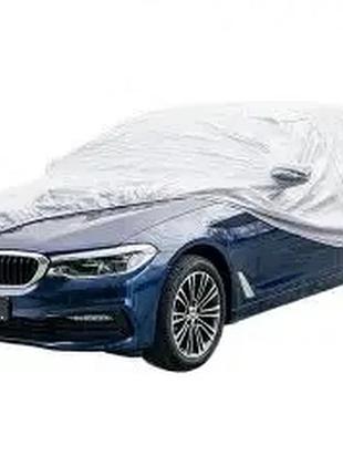 Автомобильный тент седан vitol 432х165х119 (м) peva+pp cotton (серый, зеркало, замок)