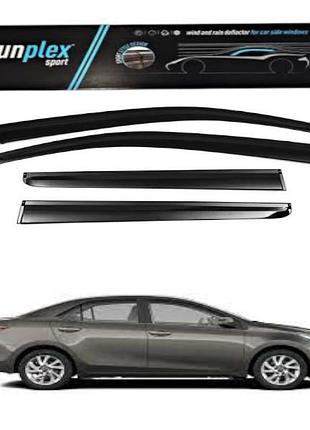 Ветровики / дефлекторы окон toyota corolla xi (e160, e170) сед 2012-2018 (скотч) sunplex