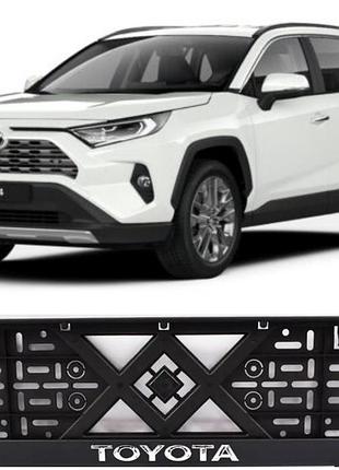 Рамка под номер, авторамка номерного знака хром. надпись "eurotermix" toyota