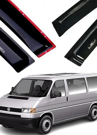 Дефлектори вікон, вітровики на volkswagen t4 1990-2003 (скотч) hic