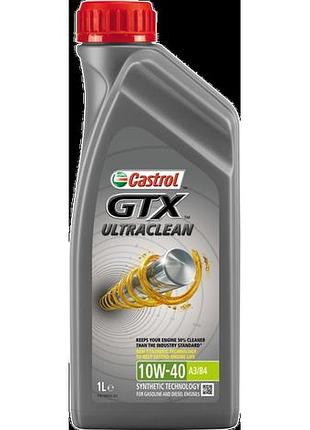 Полусинтетическое моторное масло castrol 10w40 gtx a3/b4 (1л)
