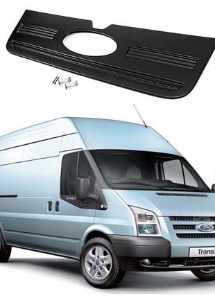 Зимняя заглушка на решетку радиатора ford transit 2006-2014 черная матовая