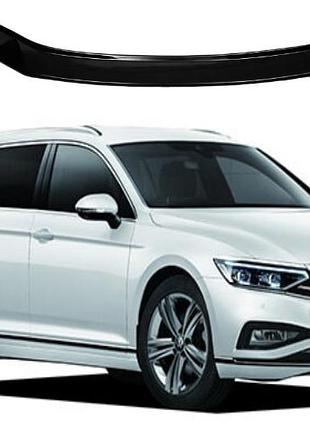 Дефлектор капота мухобойка на volkswagen passat b8 2015-2023 (фольксваген пассат) eurocap
