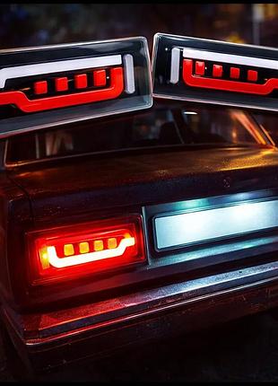Фонари задние led type audi q7 red для ваз 2107 (комплект 2 шт)