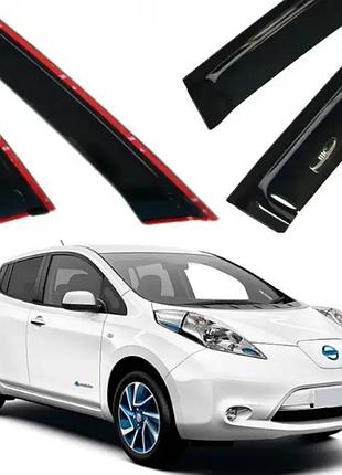Дефлектори вікон, вітровики на nissan leaf 2010-2017 (скотч) hic